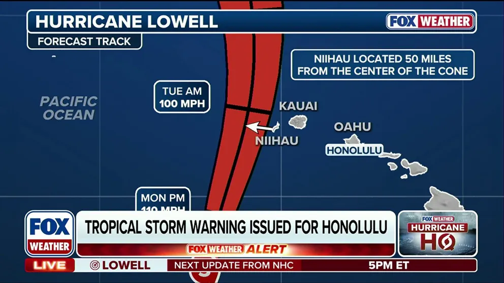 ‼️ INCOMING IMPACT: FOX Weather Hurricane Specialist Bryan Norcross shares an update on Hurricane Lowell as it tracks towards Hawaii, possibly making a rare, direct hit to the state.