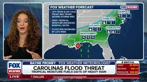 Severe storms target Mid-Atlantic and Carolinas, setting up flood threat that Bertha may worsen