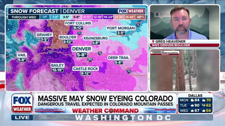 Winter Storm Watch issued for Denver as late-season heavy snow targets Colorado this week