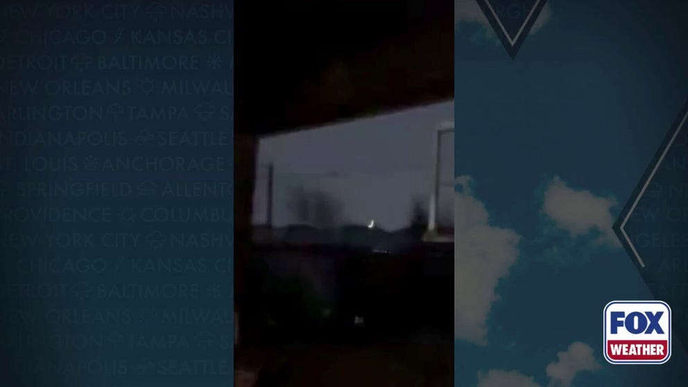 Severe weather is continuing to move through the south after already bringing heavy rain, thunder and lightning to areas like Crowley, Texas on Wednesday.