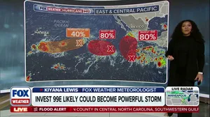 Pacific popping with tropical systems as Invests 99E could become a powerful hurricane