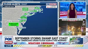 Severe storms, heavy rain and flooding threaten millions across the East Coast Sunday
