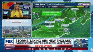 Severe storm threat takes aim at New England to begin the work week