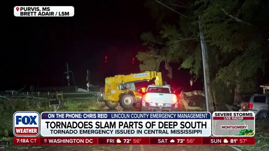 Lincoln County Emergency Management Director provides updates after destructive tornadoes tear through Mississippi