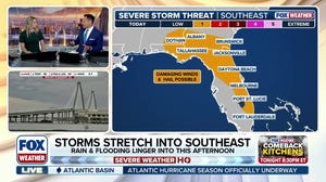 Severe storms to redevelop over Southeast, Florida as flood threat spans parts of Gulf Coast