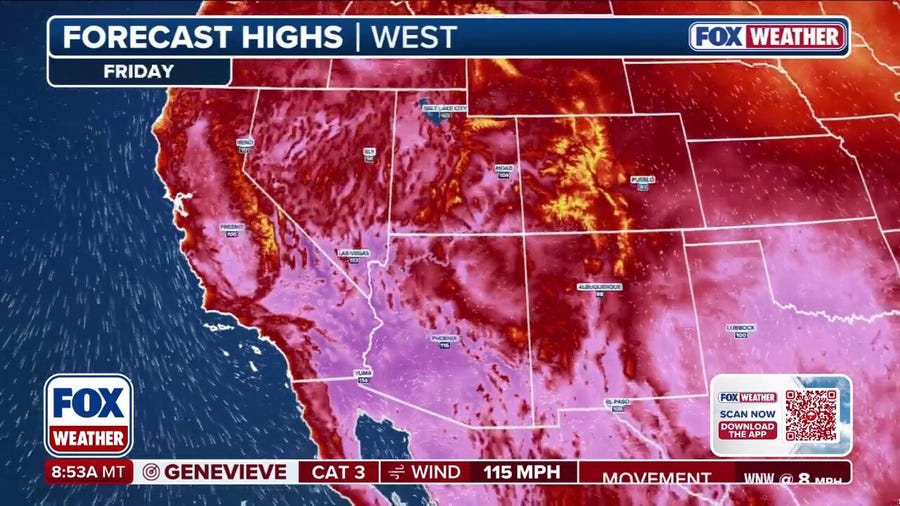Heat dome shifts west, putting Desert Southwest in line for dangerous triple-digit temps