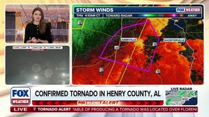 Radar-confirmed tornado in Henry County, Alabama, as line of severe storms charge across Southeast
