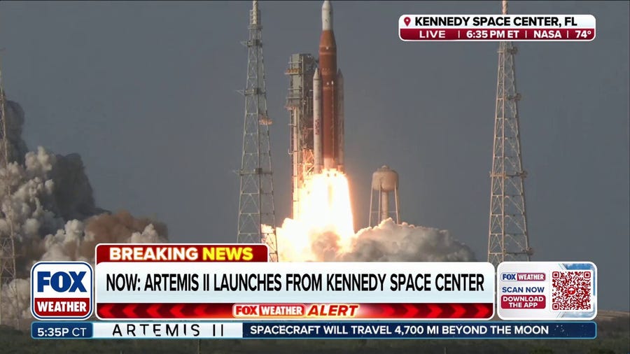 Artemis II lifts off from Kennedy Space Center