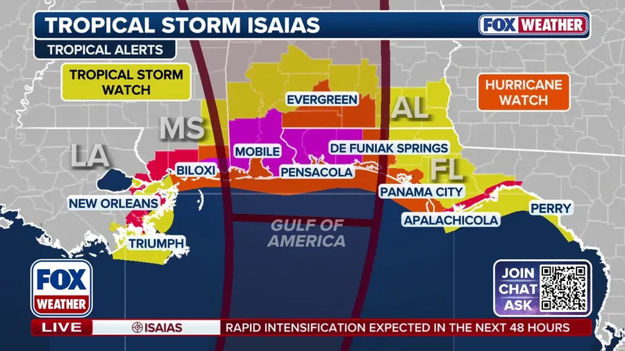 Future Hurricane Isaias closes in on Gulf Coast with dangerous conditions ahead