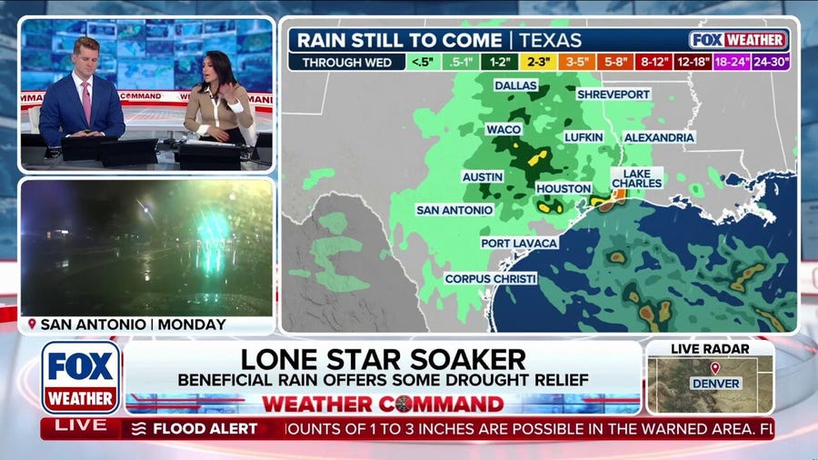 Flash flood concerns persist after several inches of rainfall drench parts of the Lone Star state