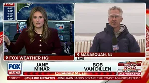 Live from the Jersey Shore as a fall nor’easter charges up the East Coast