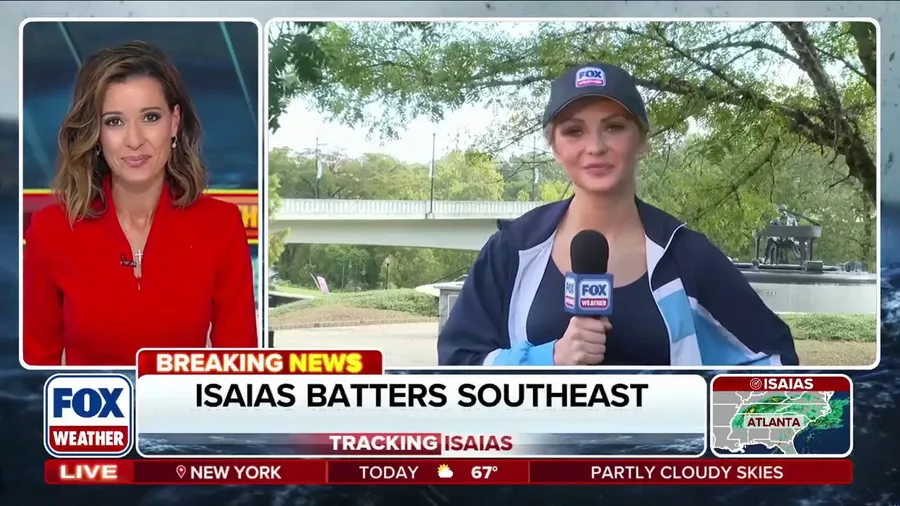 Post-tropical Isaias moved into mid-South, bringing heavy rain and flash flooding to parts of Georgia
