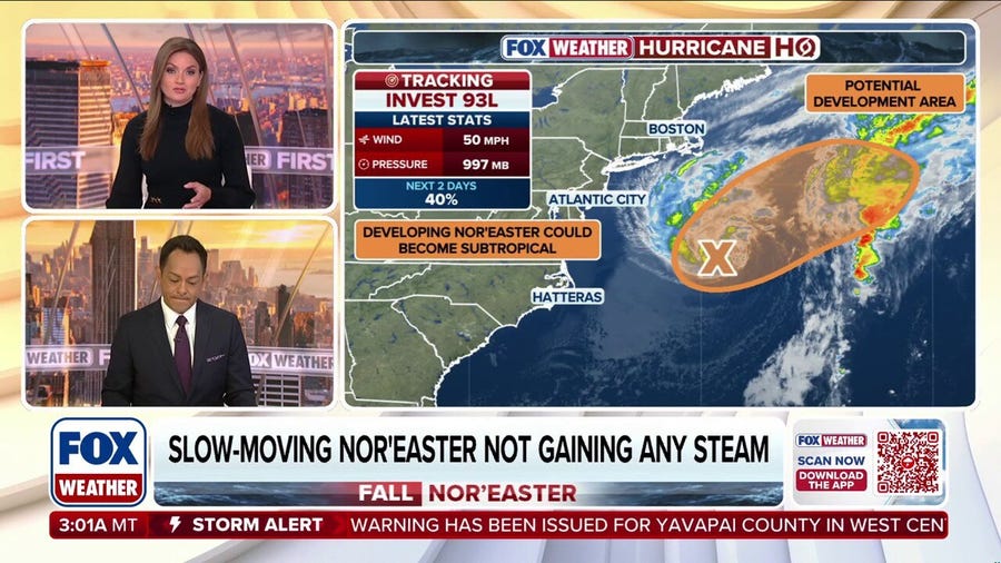 Nor'easter could become Subtropical or Tropical Storm Josephine as it lashes Mid-Atlantic coast