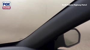 Powerful dust storm covers North Dakota Highway