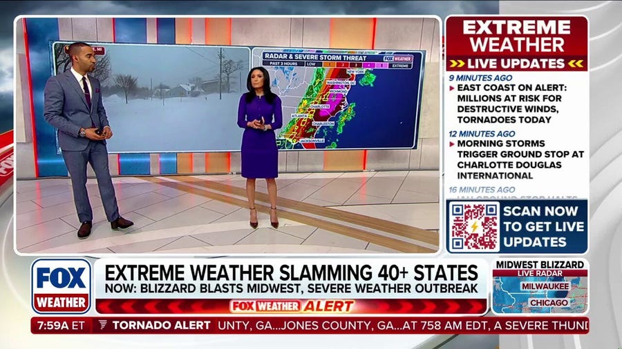 Historic blizzard blasts the Midwest with life-threatening conditions impacting millions