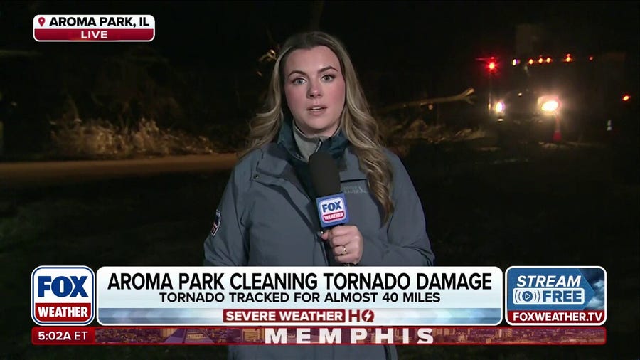 Recovery efforts underway in Aroma Park after prelim EF-3 tornado devastates Kankakee County