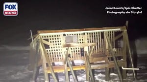Watch: Debris from 20th home to collapse into Atlantic in Buxton, North Carolina since Sep 2025