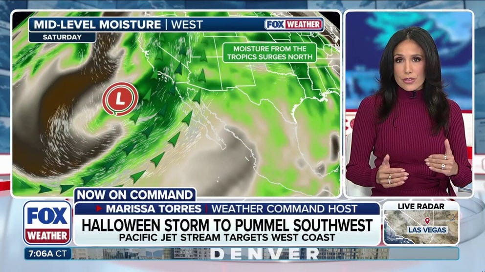 California and the Southwest are set to get slammed by another powerful storm, with rain forecast ahead of and over Halloween weekend. The system could bring snow to parts of the Intermountain West before moving into the Plains for Election Day as El Niño helps steer the Pacific jet stream over the Southern Tier of the country.
