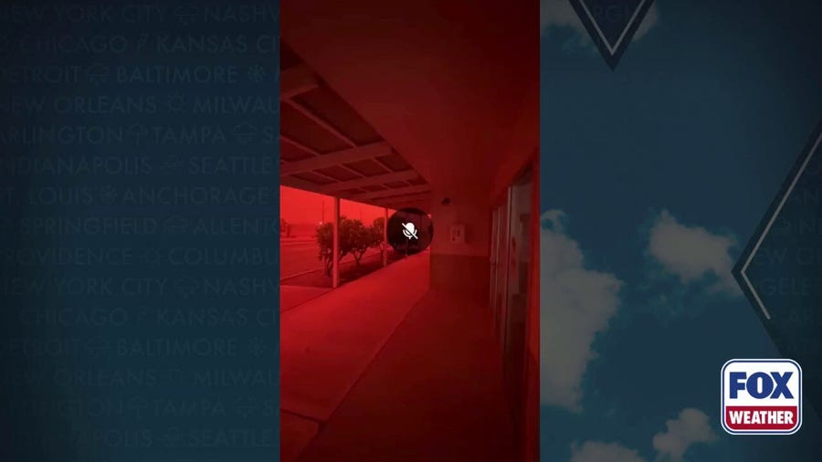 Western Australia engulfed in orange and red dust ahead of Tropical Cyclone Narelle Landfall