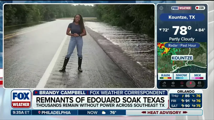 Latest from Kountze as remnants of Edouard soak East Texas