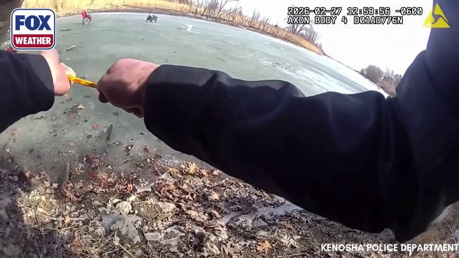 Watch: Wisconsin police rescue a man stuck in icy waters