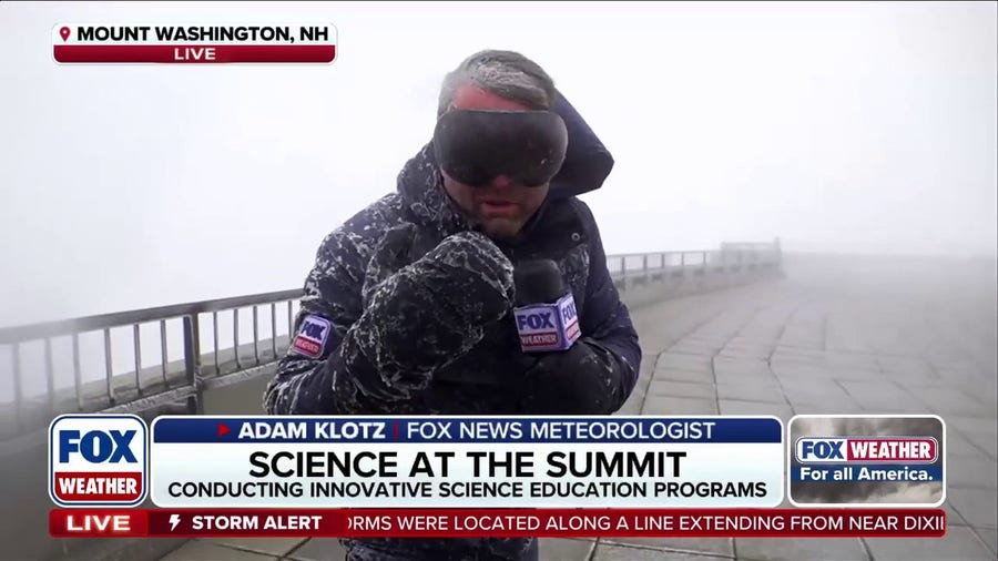 FOX News Meteorologist Adam Klotz battles brutal conditions atop Mount Washington 