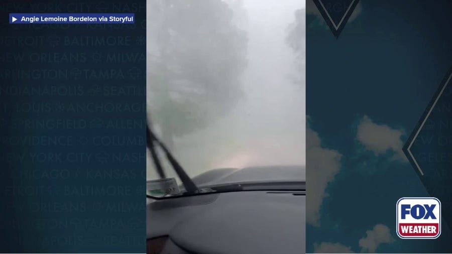 Watch: Louisiana lashed with heavy rain, storms Friday