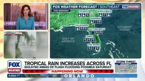 Tropical downpours expected across Florida and Southeast coast this weekend