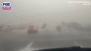 Blinding rain slams Union, New Jersey