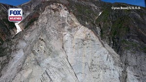 Stunning footage captures massive debris slab behind second-largest tsunami on record