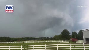 Severe storm shows rotation as it approaches Dover