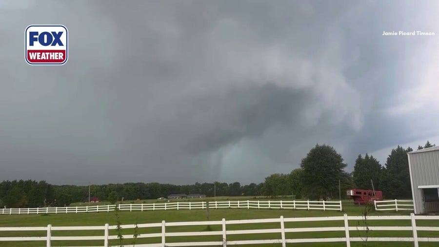 Severe storm shows rotation as it approaches Dover