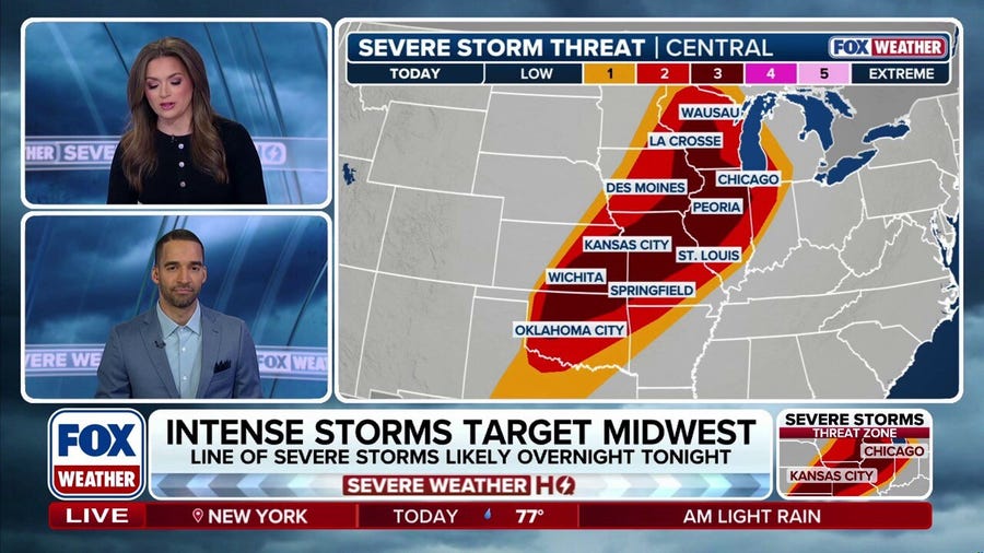 Intense severe weather targets more than 50 million from Texas to Wisconsin