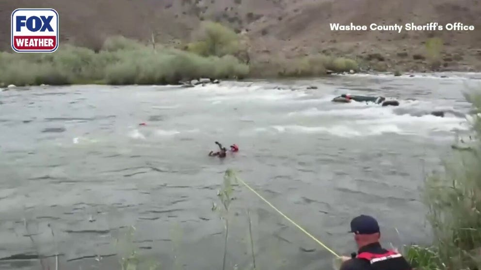 Two people were rescued by the Washoe County Sheriff’s Office after their canoe capsized in the Truckee River. The pair was safely brought to shore and evaluated by emergency medical personnel.