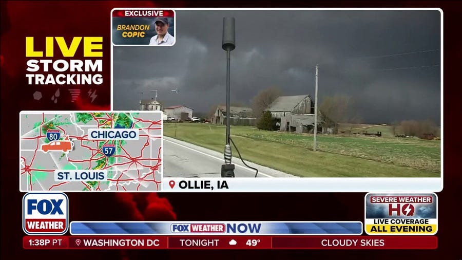Tornado threat targets Midwest as severe storms darken Iowa skies