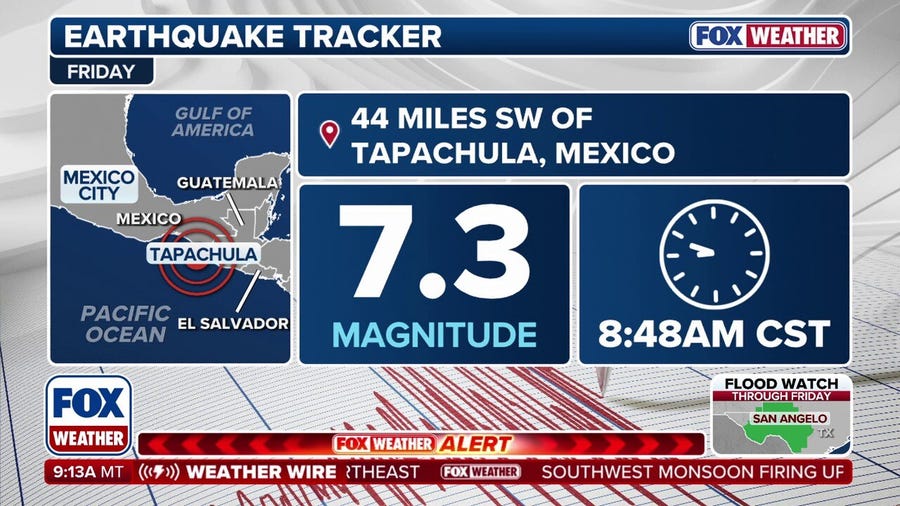 Magnitude 7.3 earthquake strikes off the coast of western Mexico