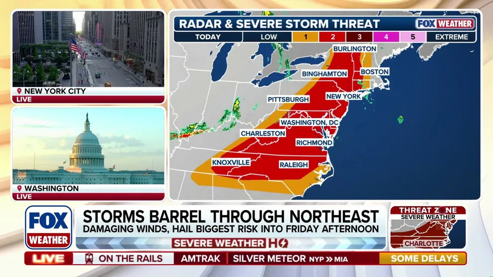 Another round of strong thunderstorms are expected to develop from Kentucky to Upstate New York Friday afternoon.