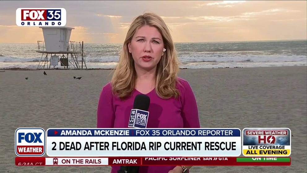 Two people in Florida are dead after becoming stuck in rip currents at Cocoa Beach, Florida, on Tuesday, despite the first responders’ valiant life-saving efforts. FOX 35 Reporter Amanda McKenzie has the latest.