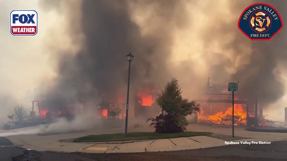 The Upriver Fire burned through steep, brush-covered terrain on the outskirts of Spokane, Washington, sending thick smoke across the region and threatening nearby homes. Firefighters from multiple agencies worked to contain the fast-moving wildfire as shifting winds and dry vegetation fueled its spread. Evacuation orders were issued for residents in affected areas while crews battled the blaze from the ground and air.