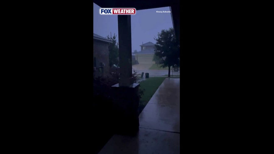 Watch: Lightning flashes across Central Texas, as thunderstorms dump heavy rain