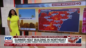 Northeast heat to produce severe weather