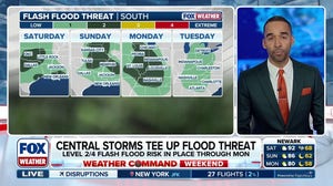 Storms in the central and south teeing up flood threat through early next week