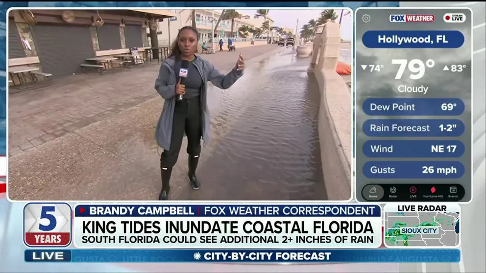 🌊 🌧️ COASTAL STORM: FOX Weather Correspondent Brandy Campbell reports from Hollywood, Florida, where strong winds, more than 2 inches of rain and King Tides are fueling a flood threat for coastal communities through midweek.