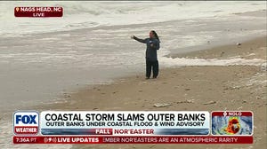 Nor'easter lashes North Carolina Outer Banks as the storm strengthens and charges north