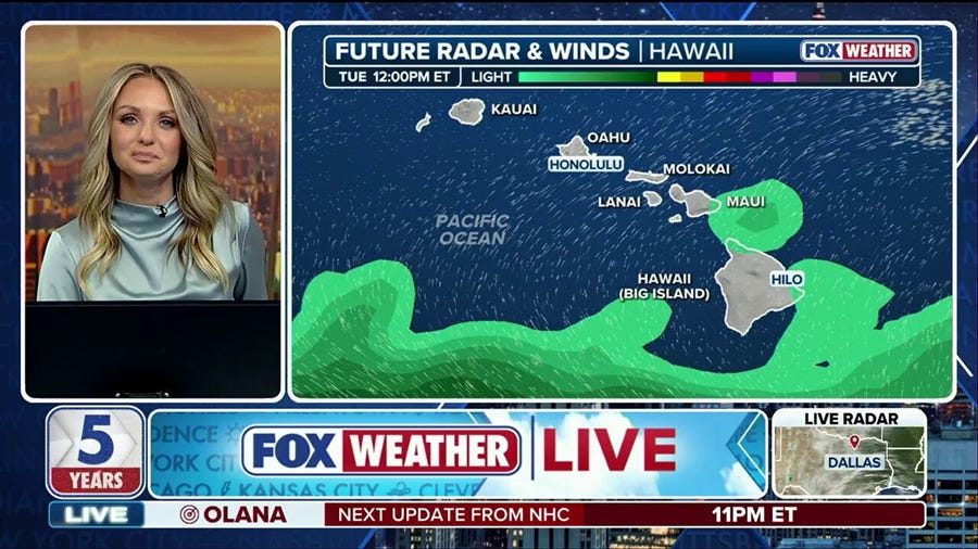 Hawaii braces for heavy rain as Tropical Storm Olana forms in Pacific
