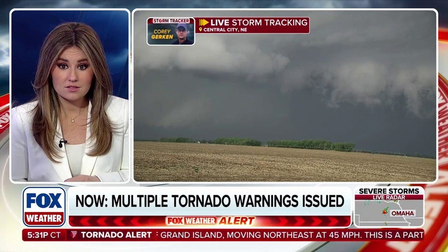 Multiple Tornado Warnings issued across Nebraska as severe storms ignite