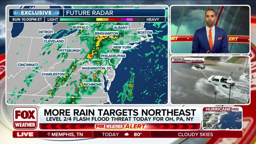 More rain targets hard-hit parts of the Northeast days after historic rainfall