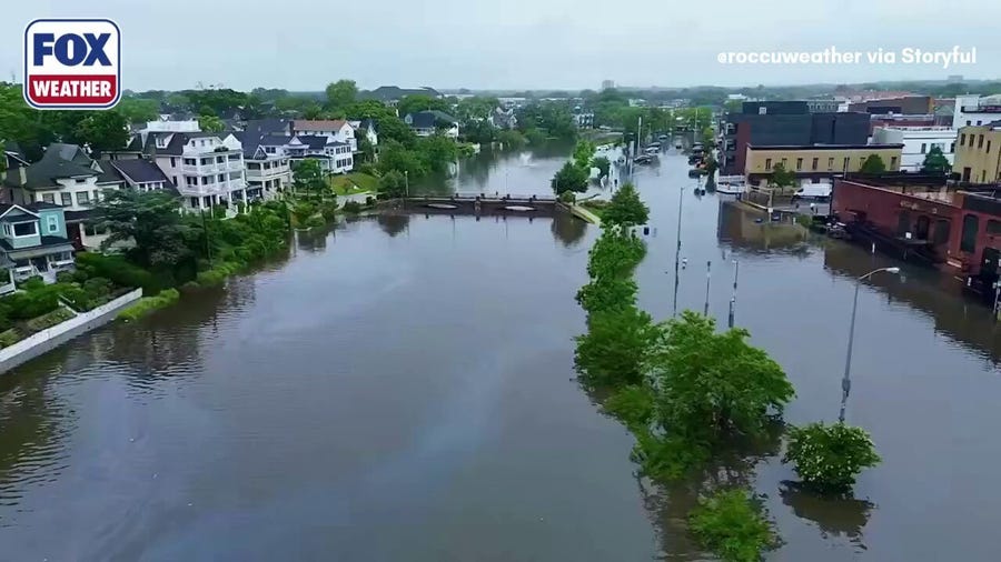 See It: Relentless downpours turn parts of Asbury Park into waterways as streets and sidewalks submerge