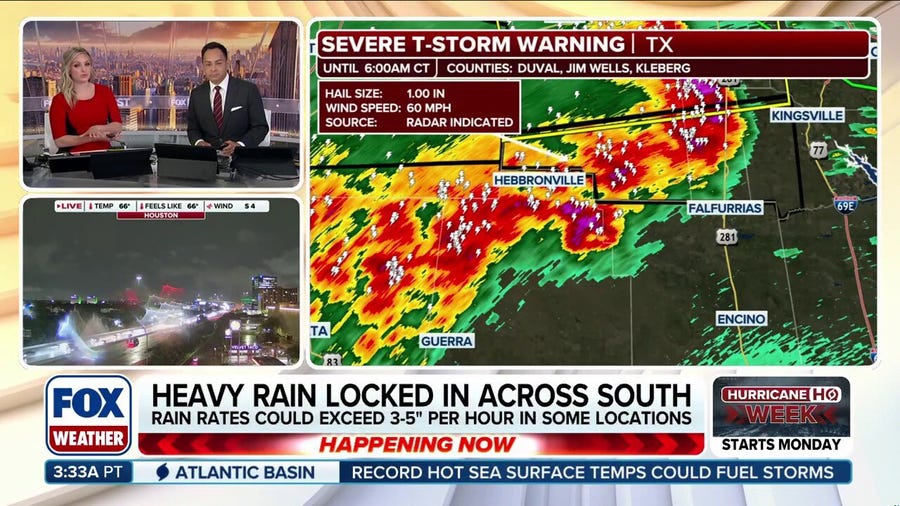 Flash flooding swamps waterlogged Texas, the South as heavy rain slams the region
