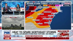 Summer heat, approaching cold front to spark severe storms across Northeast